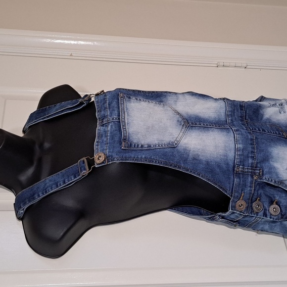 Dungaree Parisian Collection Shorts Bib Overalls Size 7 - Picture 2 of 8